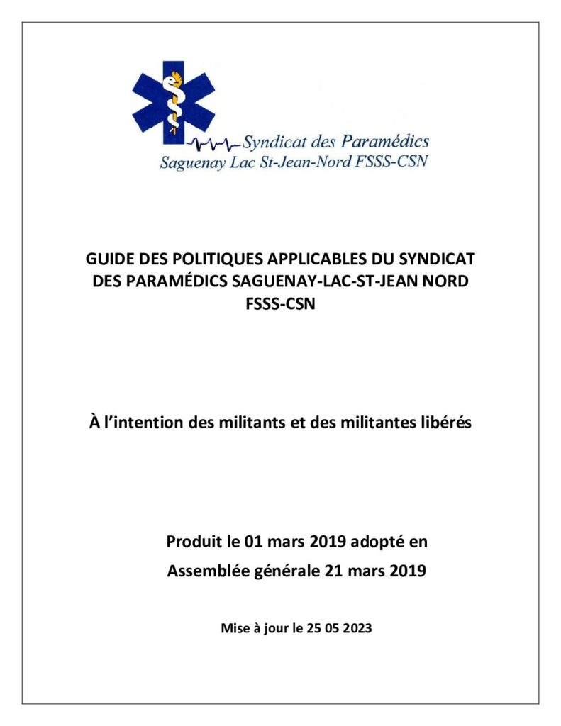 Misa a jour 2023 GUIDE DES POLITIQUES REMBOURSEMENT